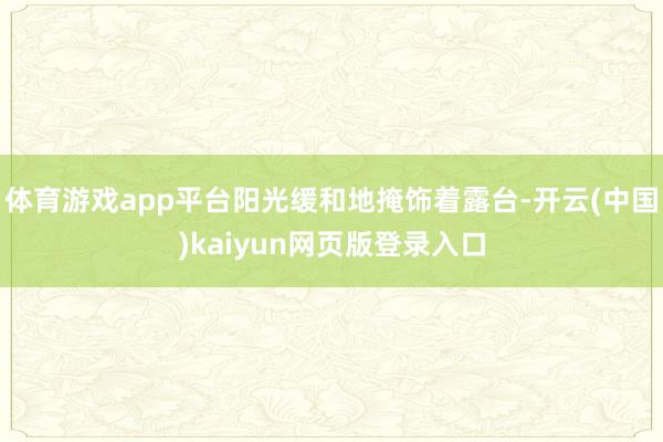 体育游戏app平台阳光缓和地掩饰着露台-开云(中国)kaiyun网页版登录入口