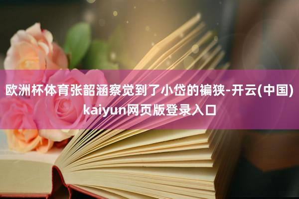 欧洲杯体育张韶涵察觉到了小岱的褊狭-开云(中国)kaiyun网页版登录入口