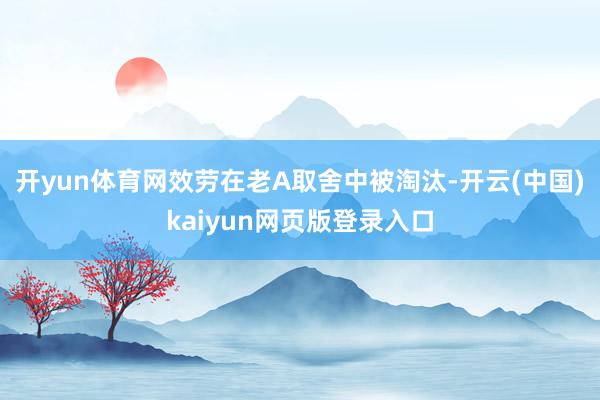 开yun体育网效劳在老A取舍中被淘汰-开云(中国)kaiyun网页版登录入口
