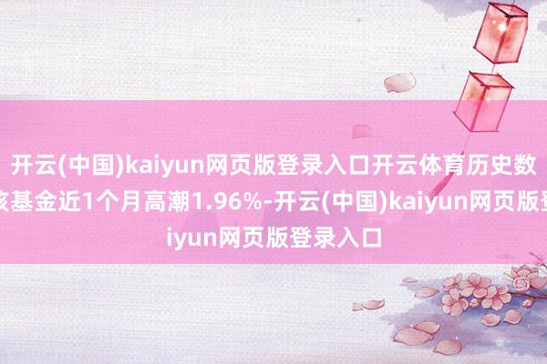 开云(中国)kaiyun网页版登录入口开云体育历史数据显现该基金近1个月高潮1.96%-开云(中国)kaiyun网页版登录入口