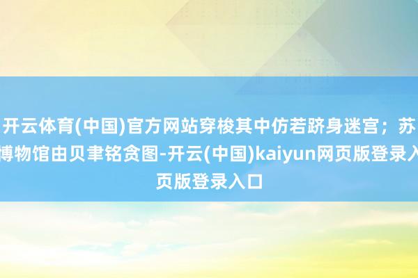 开云体育(中国)官方网站穿梭其中仿若跻身迷宫；苏州博物馆由贝聿铭贪图-开云(中国)kaiyun网页版登录入口