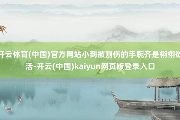 开云体育(中国)官方网站小到被割伤的手腕齐是栩栩欲活-开云(中国)kaiyun网页版登录入口