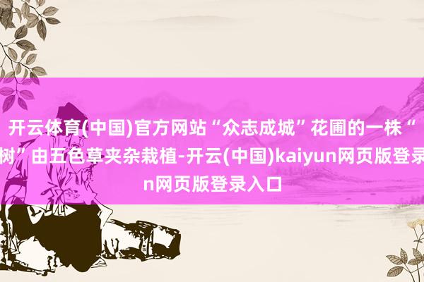 开云体育(中国)官方网站“众志成城”花圃的一株“大松树”由五色草夹杂栽植-开云(中国)kaiyun网页版登录入口