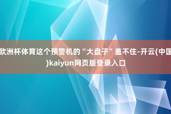 欧洲杯体育这个预警机的“大盘子”盖不住-开云(中国)kaiyun网页版登录入口
