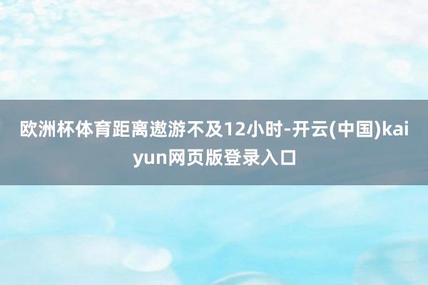 欧洲杯体育距离遨游不及12小时-开云(中国)kaiyun网页版登录入口