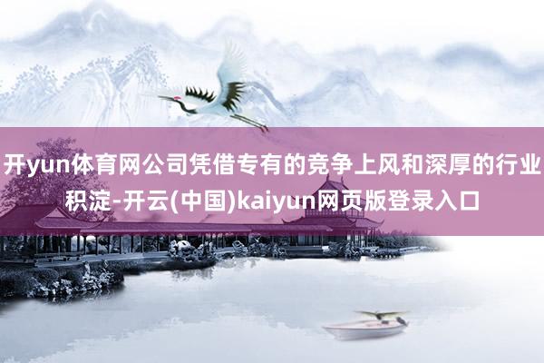 开yun体育网公司凭借专有的竞争上风和深厚的行业积淀-开云(中国)kaiyun网页版登录入口